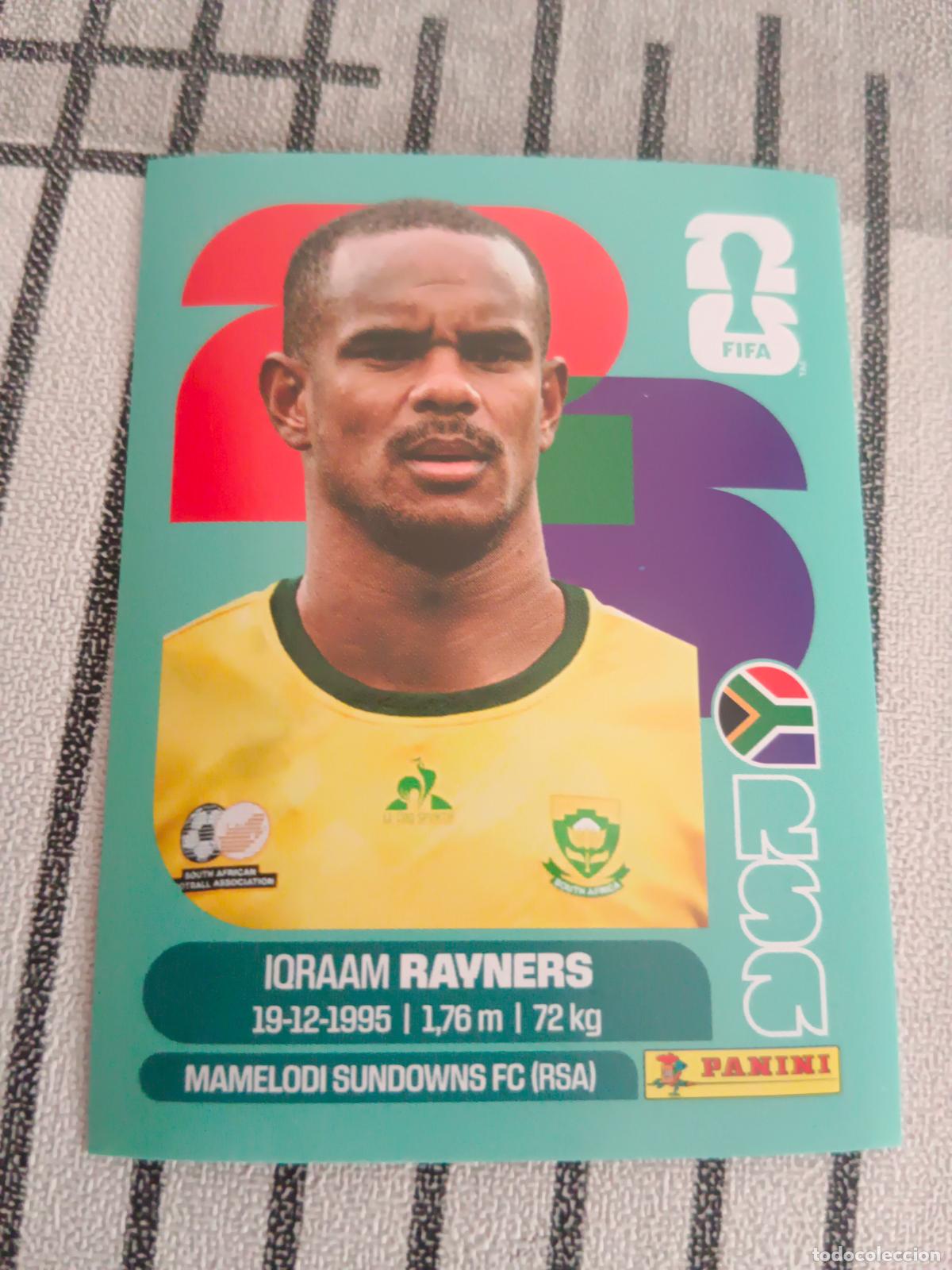 Cromos de f&uacute;tbol: MUNDIAL 2026 ESTADOS UNIDOS USA MEXICO MEJICO CANADA RSA 18 RSA18 IQRAAM RAYNERS SUD&Aacute;FRICA FIFA