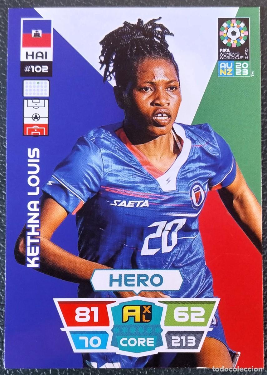 Cromos de f&uacute;tbol: 102 KETHNA LOUIS HAITI FICHAS ALBUM ADRENALYN FEMENINO MUNDIAL WOMEN'S WORLD AU NZ 2023
