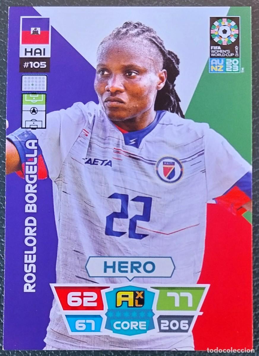 Cromos de f&uacute;tbol: 105 ROSELORD BORGELLA HAITI FICHAS ALBUM ADRENALYN FEMENINO MUNDIAL WOMEN'S WORLD AU NZ 2023