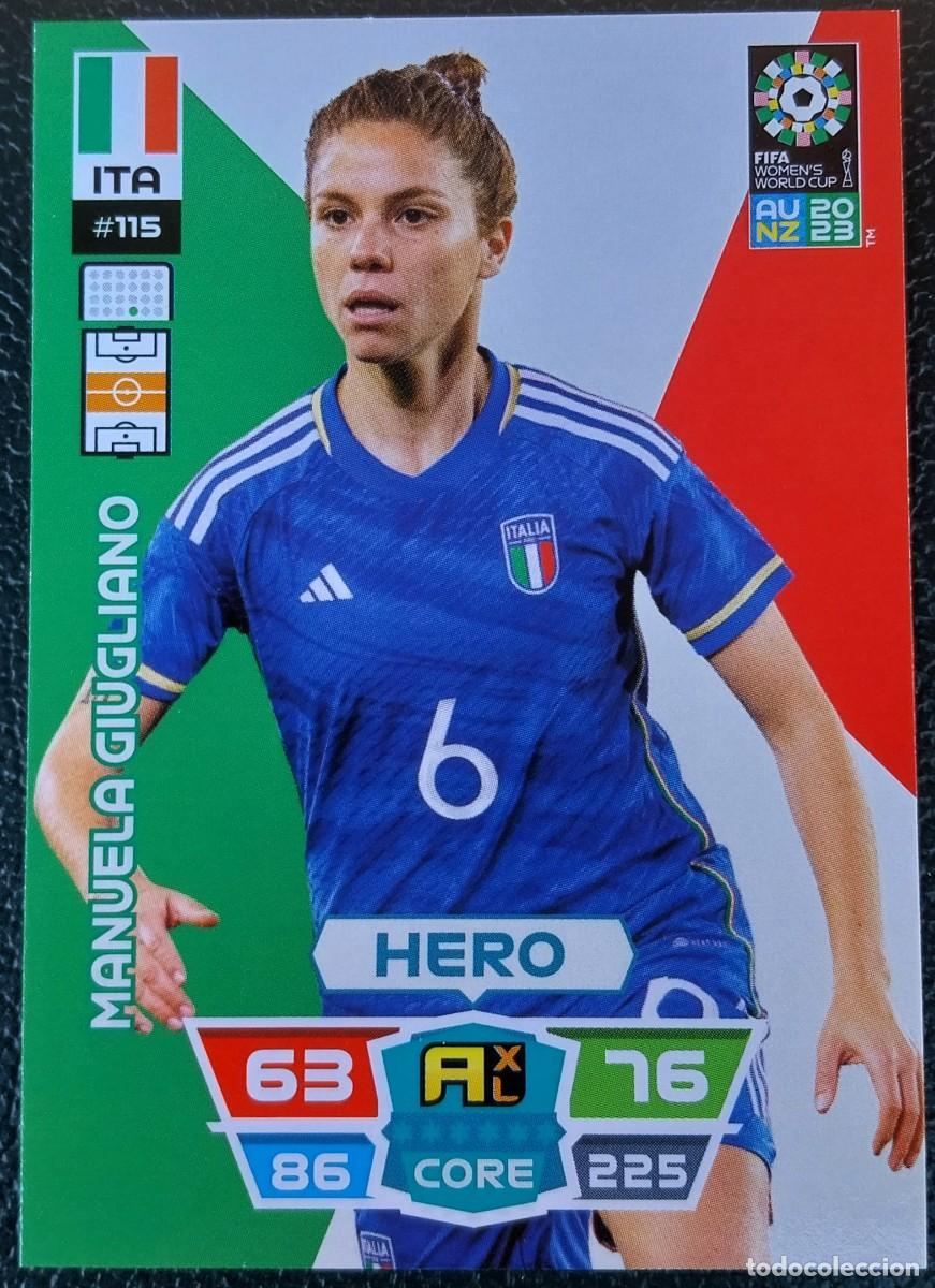 Cromos de f&uacute;tbol: 115 MANUELA GIUGLIANO ITALIA FICHAS ALBUM ADRENALYN FEMENINO MUNDIAL WOMEN'S WORLD AU NZ 2023