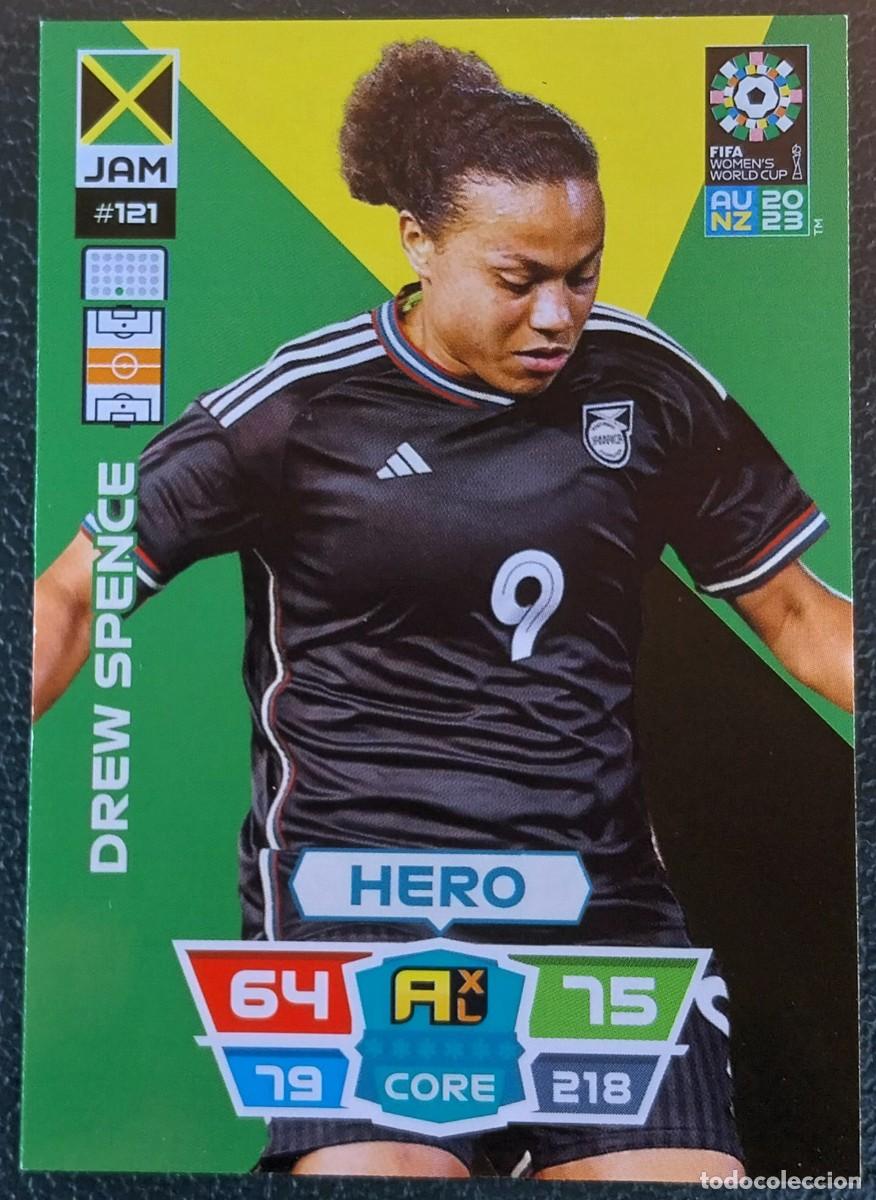 Figurine di Calcio: 121 DREW SPENCE JAMAICA FICHAS ALBUM ADRENALYN FEMENINO MUNDIAL WOMEN'S WORLD AU NZ 2023