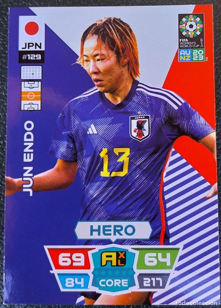 Cromos de f&uacute;tbol: 129 JUN ENDO JAPON FICHAS ALBUM ADRENALYN FEMENINO MUNDIAL WOMEN'S WORLD AU NZ 2023