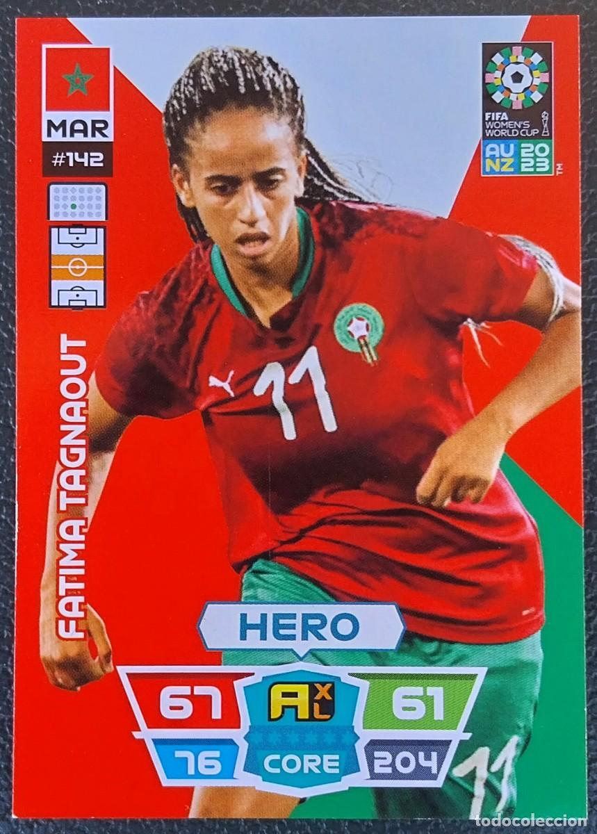 Cromos de f&uacute;tbol: 142 FATIMA TAGNAOUT MARRUECOS FICHAS ALBUM ADRENALYN FEMENINO MUNDIAL WOMEN'S WORLD AU NZ 2023