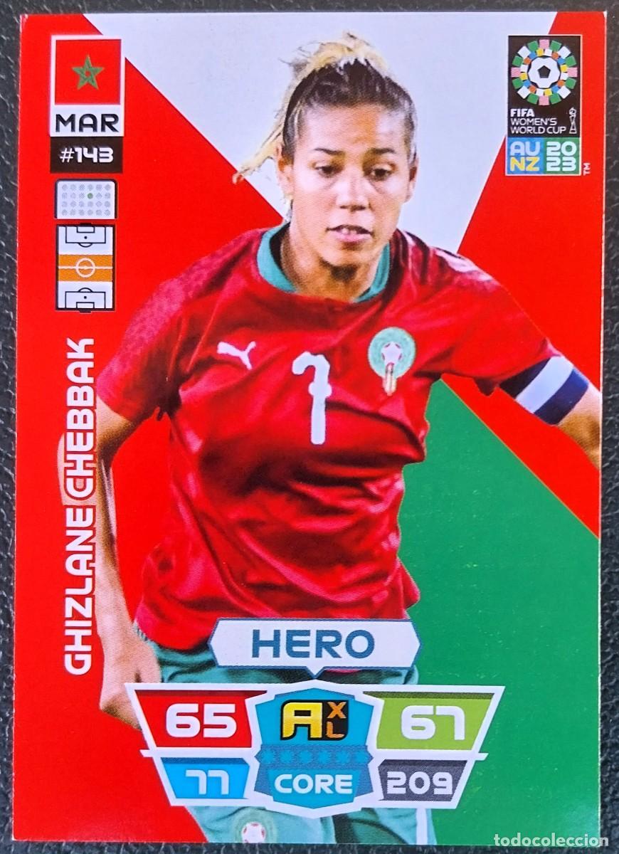 Cromos de f&uacute;tbol: 143 GHIZLANE CHEBBAK MARRUECOS FICHAS ALBUM ADRENALYN FEMENINO MUNDIAL WOMEN'S WORLD AU NZ 2023