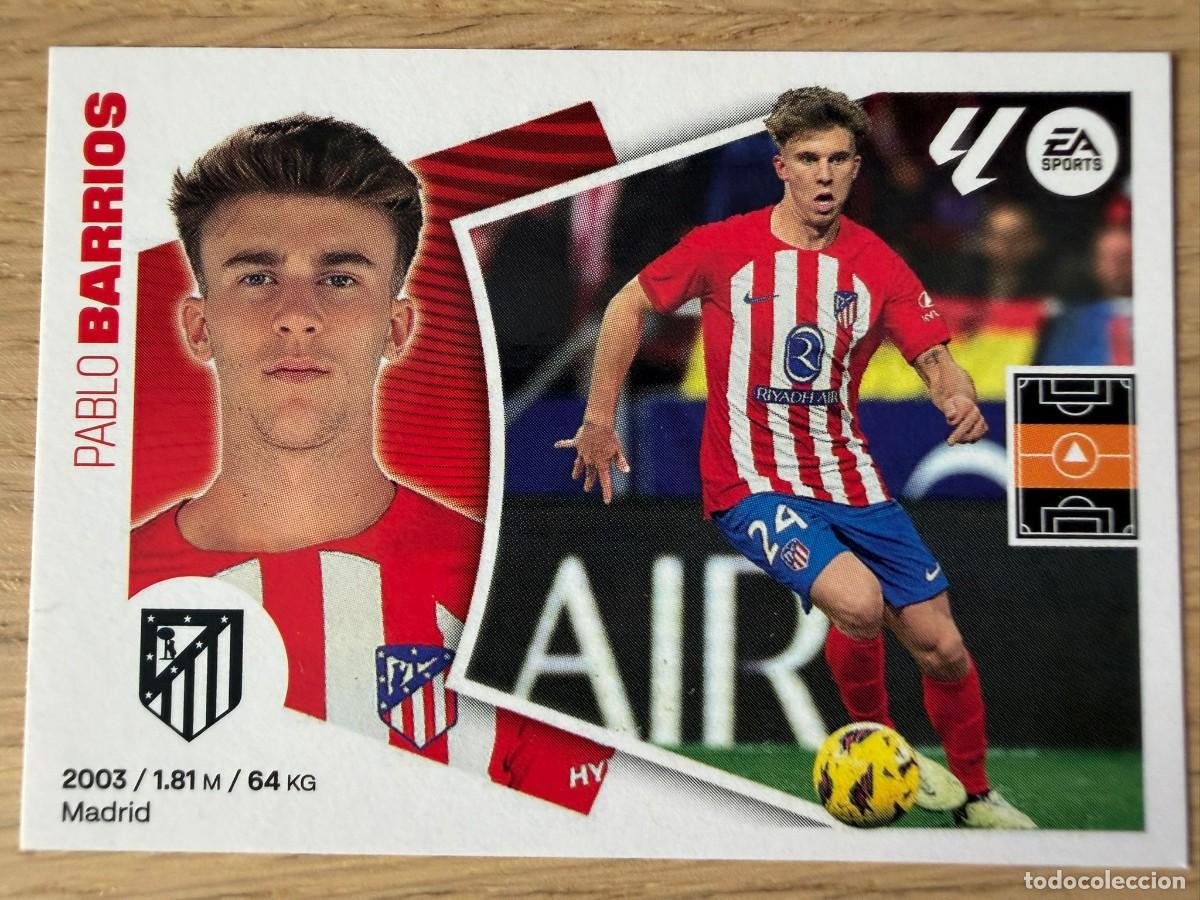 Cromos de f&uacute;tbol: 14 PABLO BARRIOS ATLETICO MADRID 24 25 2024 2025 LIGA EA SPORTS COLECCIONES ESTE SIN PEGAR STICKER