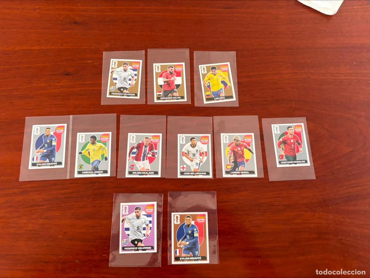 Cromos de f&uacute;tbol: Set de 11 Extra Stickers PANINI WORLD CUP 2026