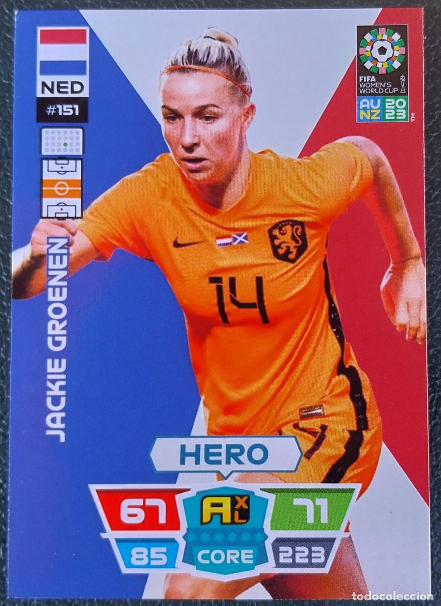 Cromos de f&uacute;tbol: 151 JACKIE GROENEN HOLANDA FICHAS ALBUM ADRENALYN FEMENINO MUNDIAL WOMEN'S WORLD AU NZ 2023