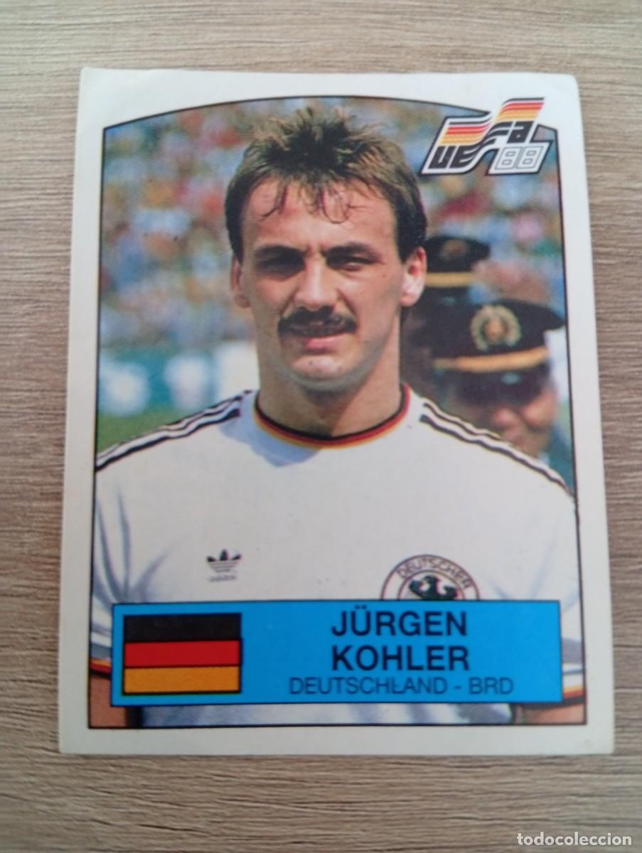 Cromos de f&uacute;tbol: JURGEN KOHLER 54 ALEMANIA EUROCOPA EURO 1988 88 ALEMANIA NUNCA PEGADO SIN PEGAR