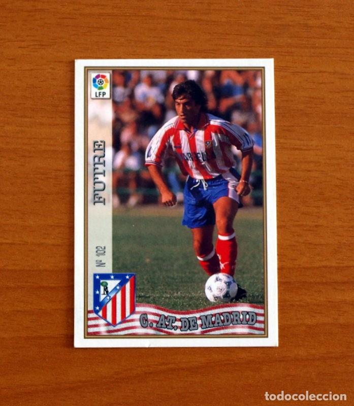 Cromos de f&uacute;tbol: Atl&eacute;tico de Madrid - N&ordm; 102 Futre - Mundicromo ficha de la Liga 1997-1998, 97-98