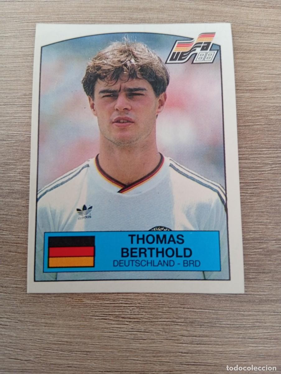 Cromos de f&uacute;tbol: THOMAS BERTHOLD 60 ALEMANIA EUROCOPA EURO 1988 88 ALEMANIA NUNCA PEGADO SIN PEGAR