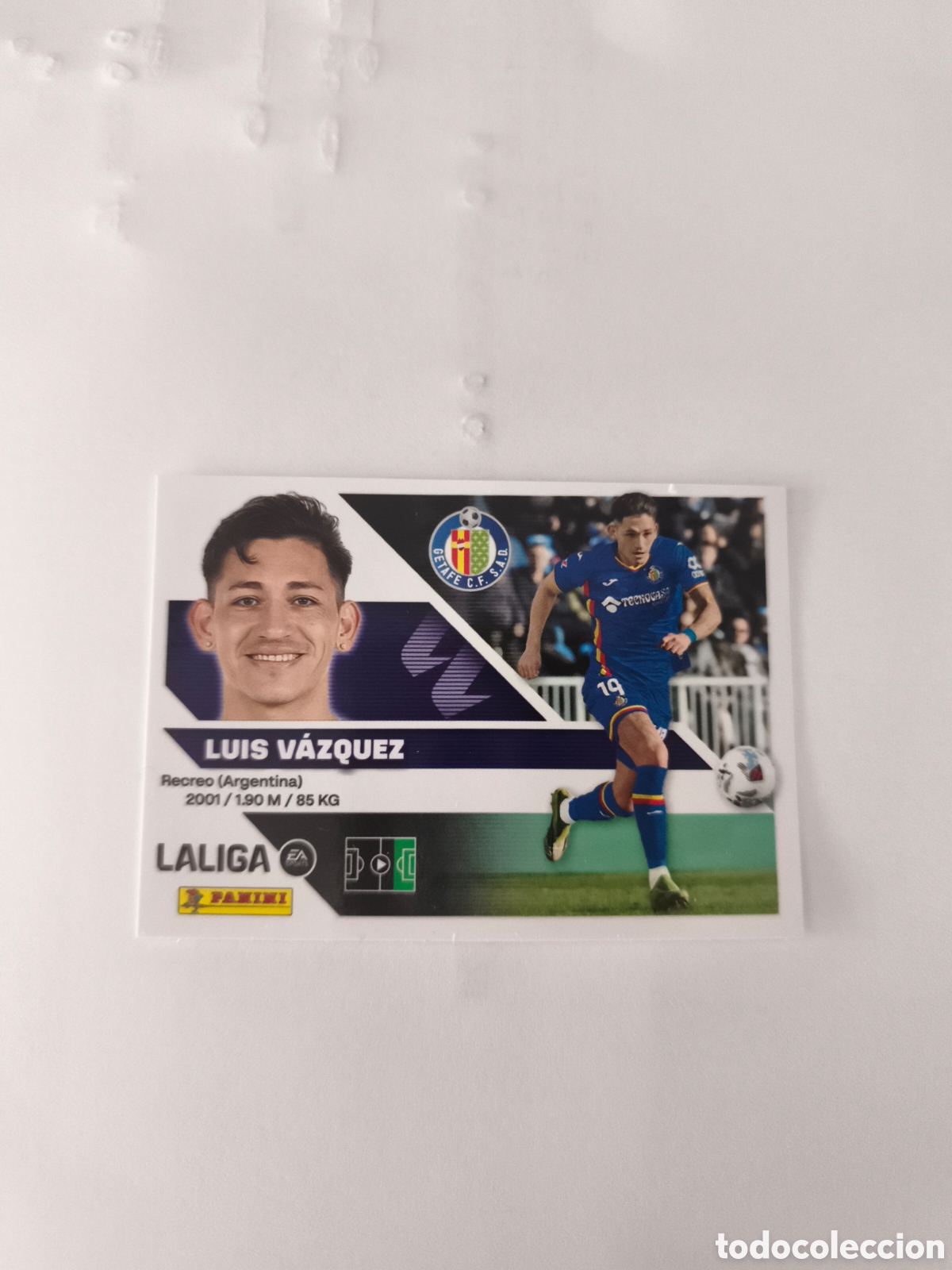 Cartes &agrave; collectionner de Football: CROMO N&Uacute;MERO 19 LUIS V&Aacute;ZQUEZ GETAFE. LIGA ESTE 26/27. PANINI.