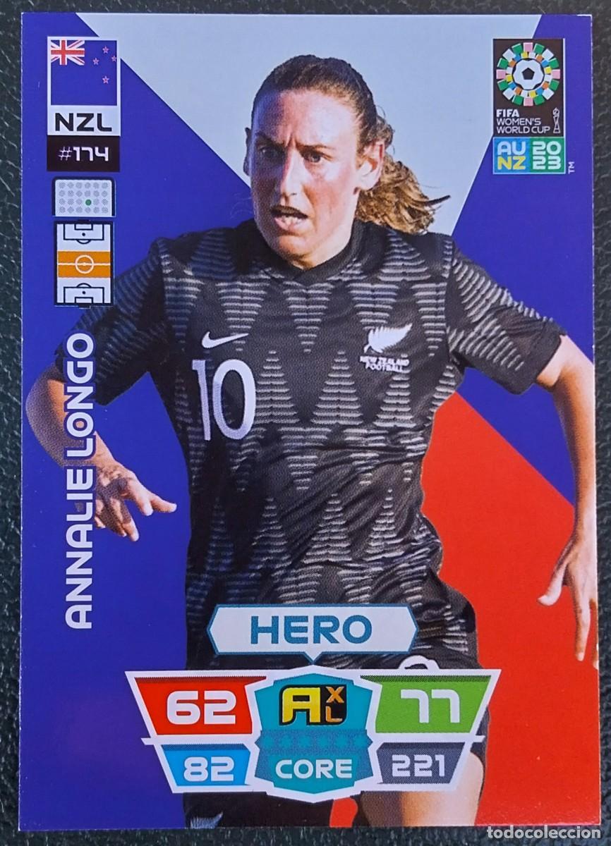 Cromos de f&uacute;tbol: 174 ANNALIE LONGO NUEVA ZELANDA FICHAS ALBUM ADRENALYN FEMENINO MUNDIAL WOMEN'S WORLD AU NZ 2023