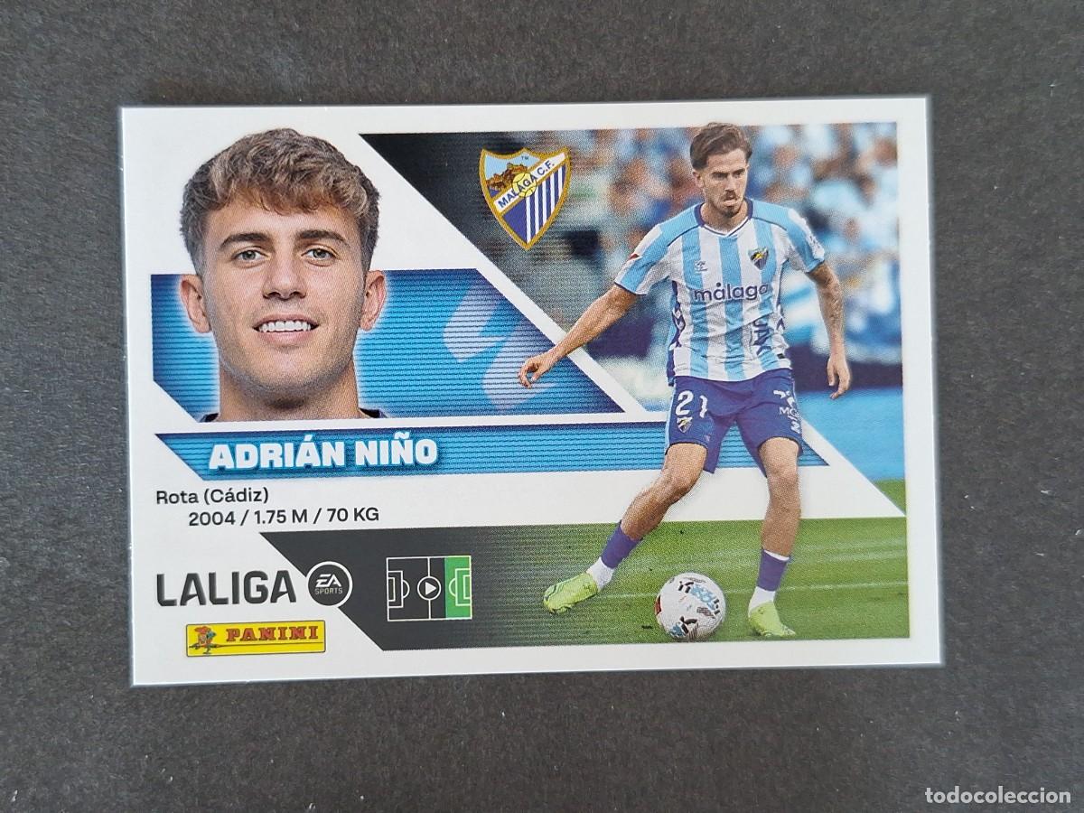 Cromos de f&uacute;tbol: L1 ADRIAN NI&Ntilde;O MALAGA C. F. LIGA ESTE 2026 2027 26 27 NUNCA PEGADO SIN PEGAR