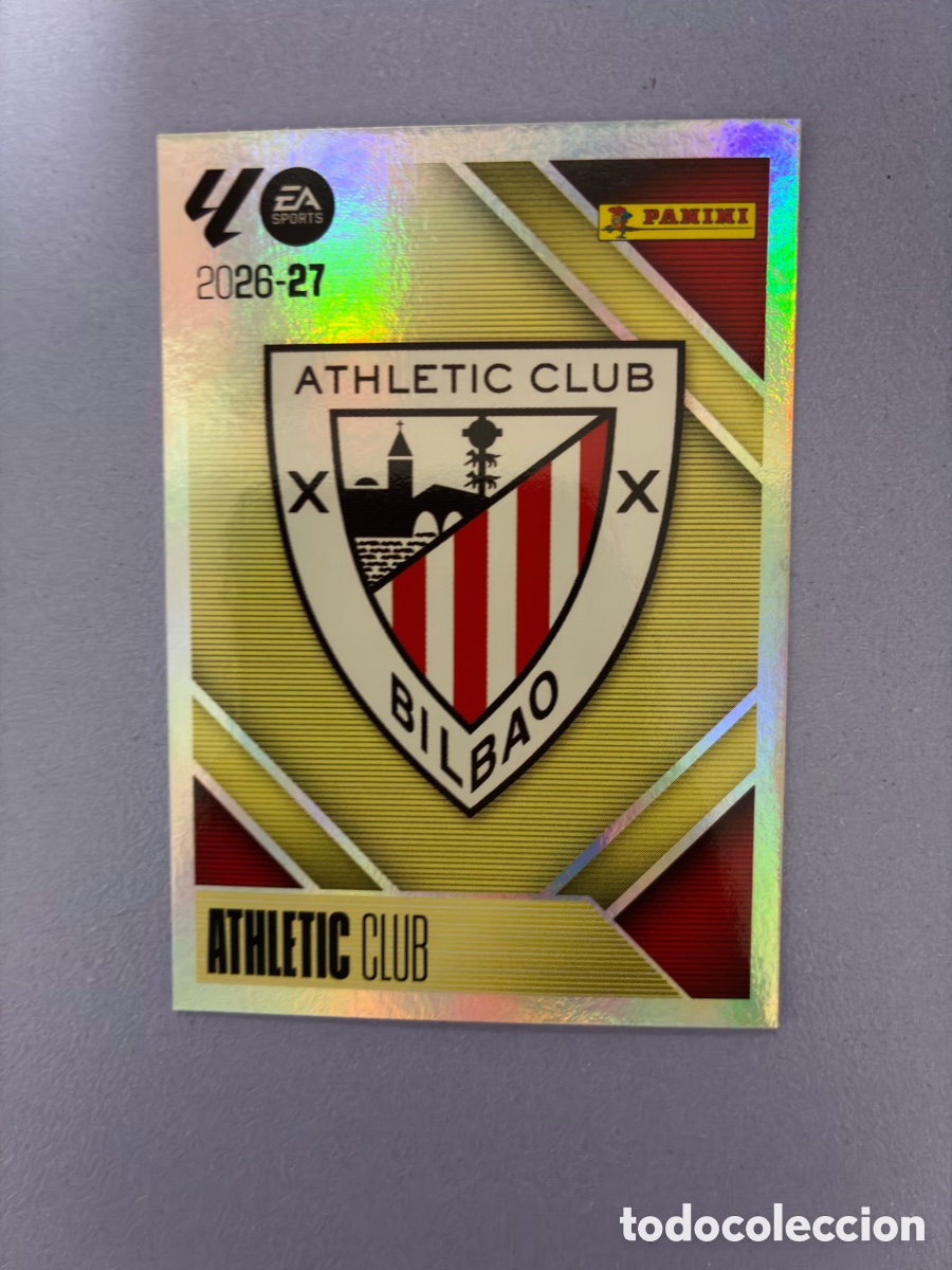 Cromos de f&uacute;tbol: Cromo Escudo Athletic Club N.&ordm; 1 Metalizado / Brillante - Colecci&oacute;n Este / Panini Liga 2026-27