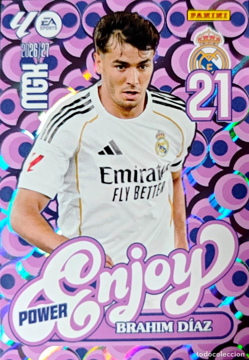Cromos de f&uacute;tbol: 380 P 380P Brahim Diaz - Real Madrid - ENJOY POWER - PANINI Megacracks MGK 2026 2027 26 27