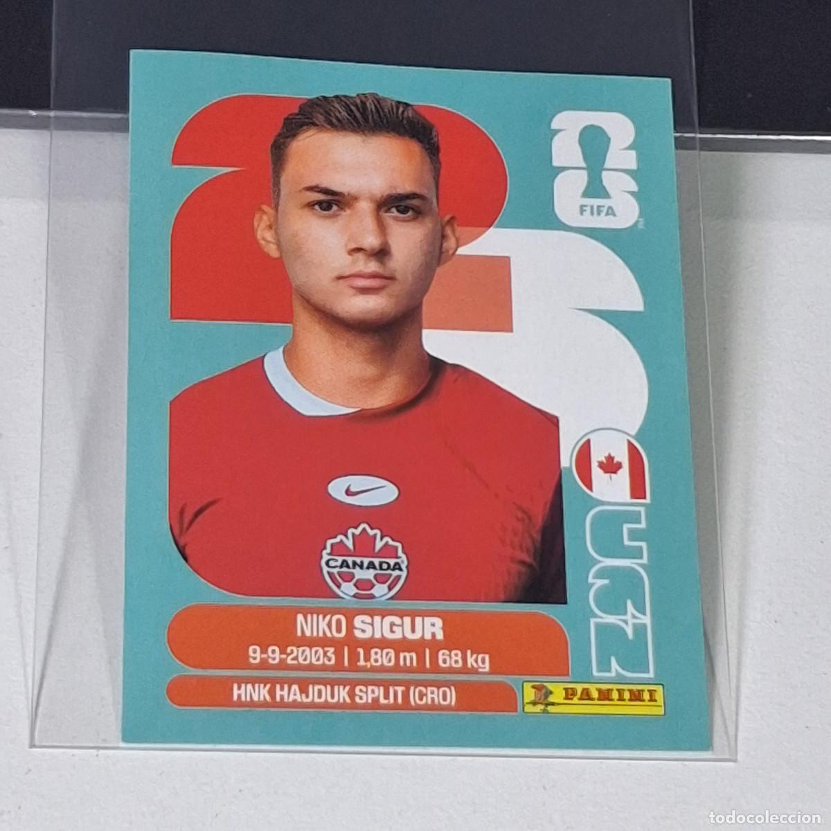 Figurine di Calcio: B60 CAN16 NIKO SIGUR 16 CANAD&Aacute; CAN MUNDIAL FIFA WORLD CUP 2026 STICKER PANINI