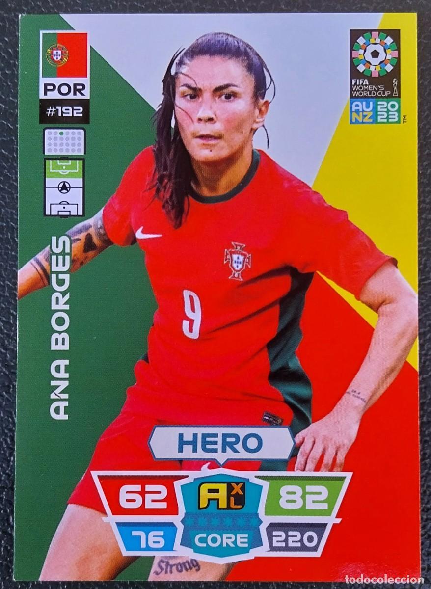 Cromos de f&uacute;tbol: 192 ANA BORGES PORTUGAL FICHAS ALBUM ADRENALYN FEMENINO MUNDIAL WOMEN'S WORLD AU NZ 2023