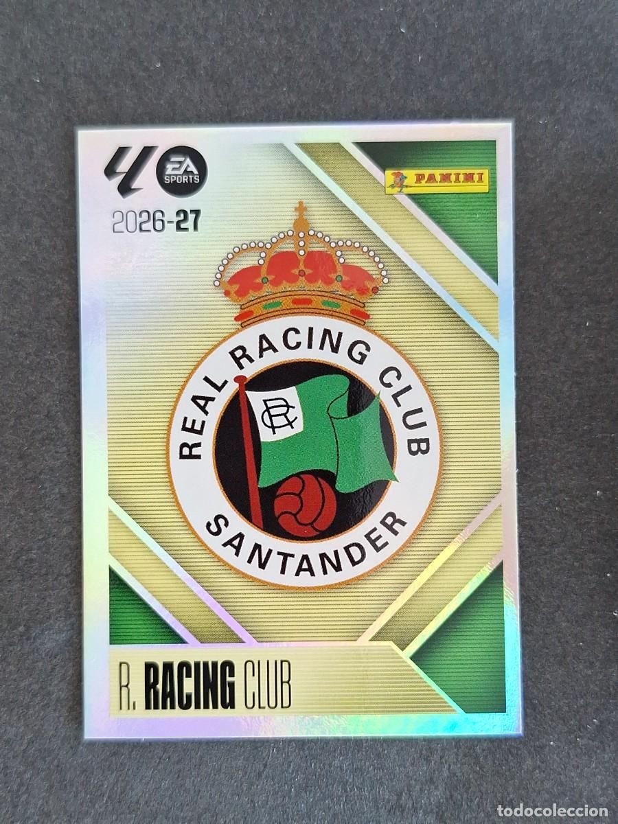 Cromos de f&uacute;tbol: L1 ESCUDO RACING DE SANTANDER LIGA ESTE 2026 2027 26 27 NUNCA PEGADO SIN PEGAR