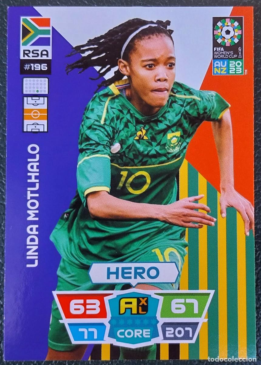 Cromos de f&uacute;tbol: 196 LINDA MOTLHALO SUDAFRICA FICHAS ALBUM ADRENALYN FEMENINO MUNDIAL WOMEN'S WORLD AU NZ 2023
