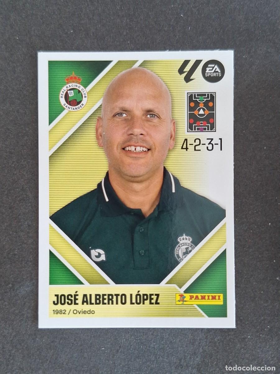 Cromos de f&uacute;tbol: L1 JOSE ALBERTO LOPEZ ENTRENADOR RACING SANTANDER LIGA ESTE 2026 2027 26 27 NUNCA PEGADO SIN PEGAR