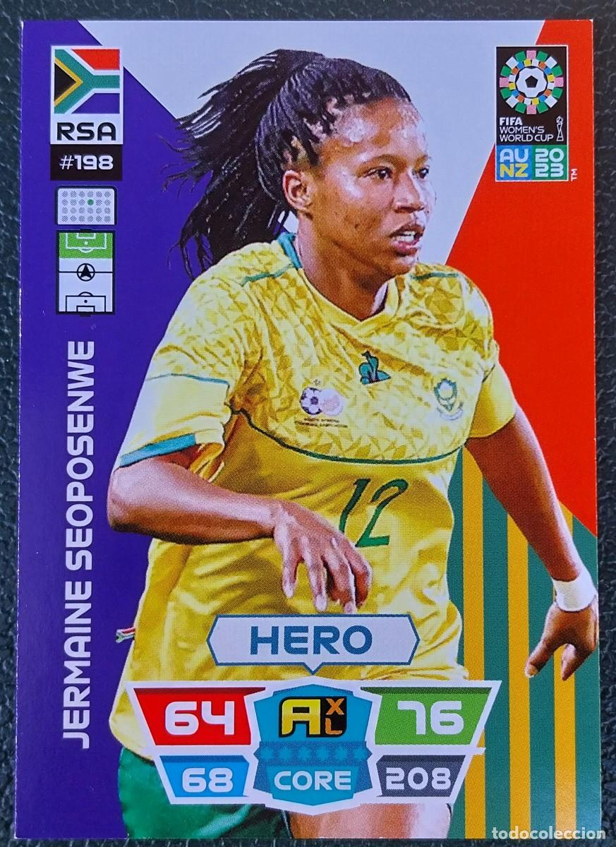 Cartes &agrave; collectionner de Football: 198 JERMAINE SEOPOSENWE SUDAFRICA FICHAS ALBUM ADRENALYN FEMENINO MUNDIAL WOMEN'S WORLD AU NZ 2023