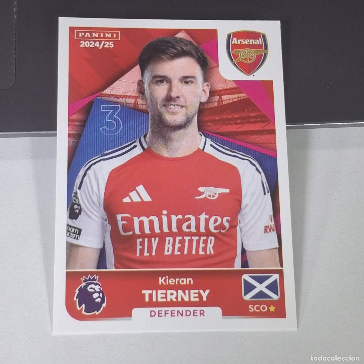 Football Stickers: B58 59 KIERAN TIERNEY ARSENAL STICKER PANINI PREMIER LEAGUE 24 25 2024 2025
