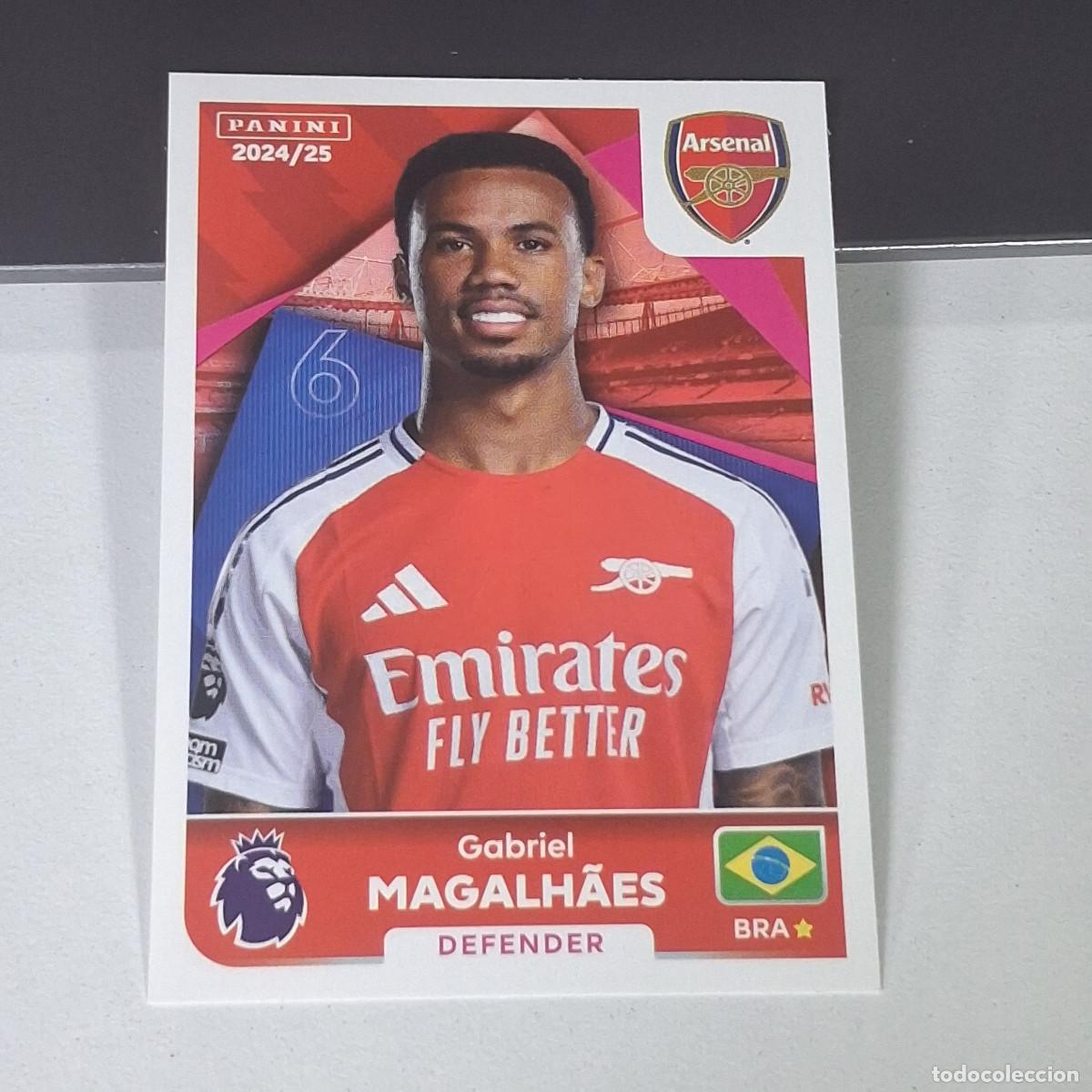 Football Stickers: B58 61 GABRIEL MAGALHAES ARSENAL STICKER PANINI PREMIER LEAGUE 24 25 2024 2025