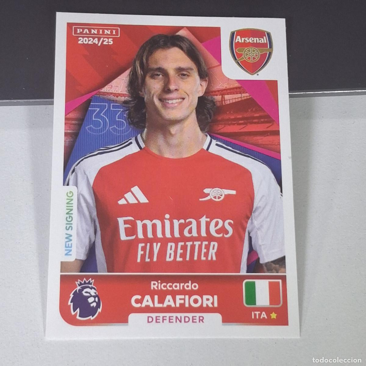 Cromos de Futebol: B58 64 RICCARDO CALAFIORI NEW SIGNING ARSENAL STICKER PANINI PREMIER LEAGUE 24 25 2024 2025