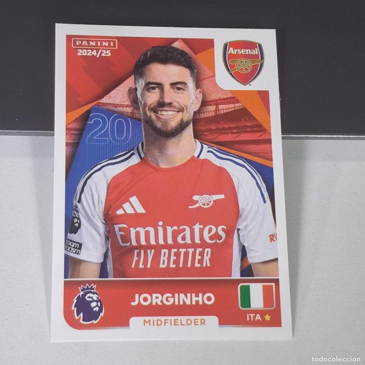 Cromos de Futebol: B58 67 JORGINHO ARSENAL STICKER PANINI PREMIER LEAGUE 24 25 2024 2025