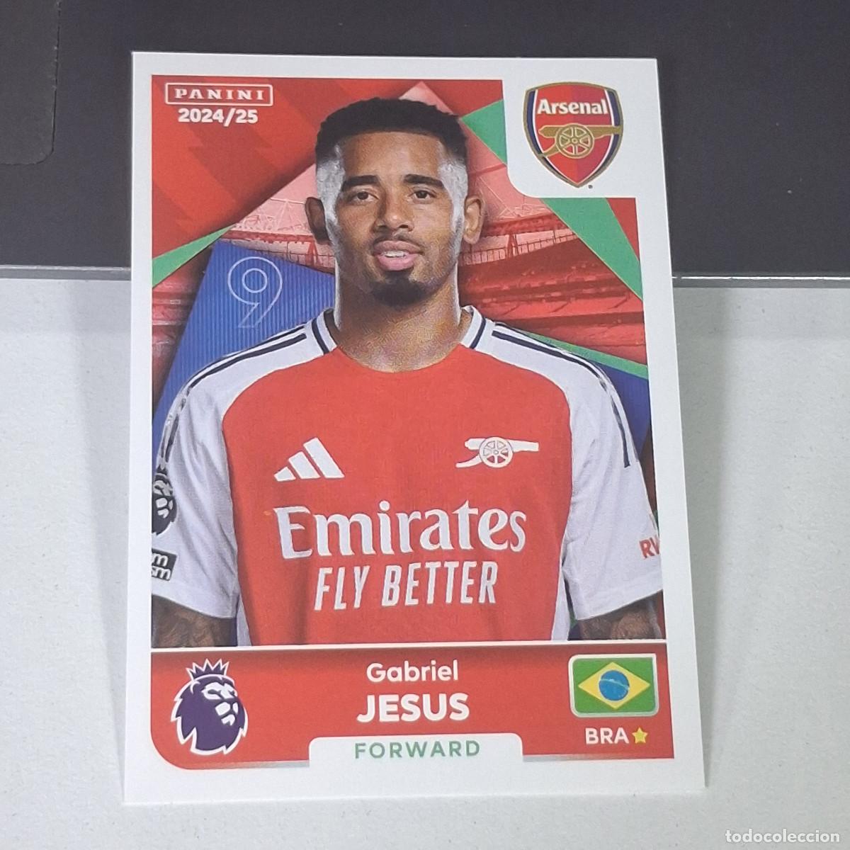 Cromos de Futebol: B58 71 GABRIEL JESUS ARSENAL STICKER PANINI PREMIER LEAGUE 24 25 2024 2025