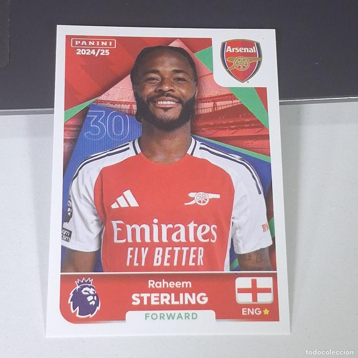 Cromos de Futebol: B58 79 RAHEEM STERLING ARSENAL STICKER PANINI PREMIER LEAGUE 24 25 2024 2025