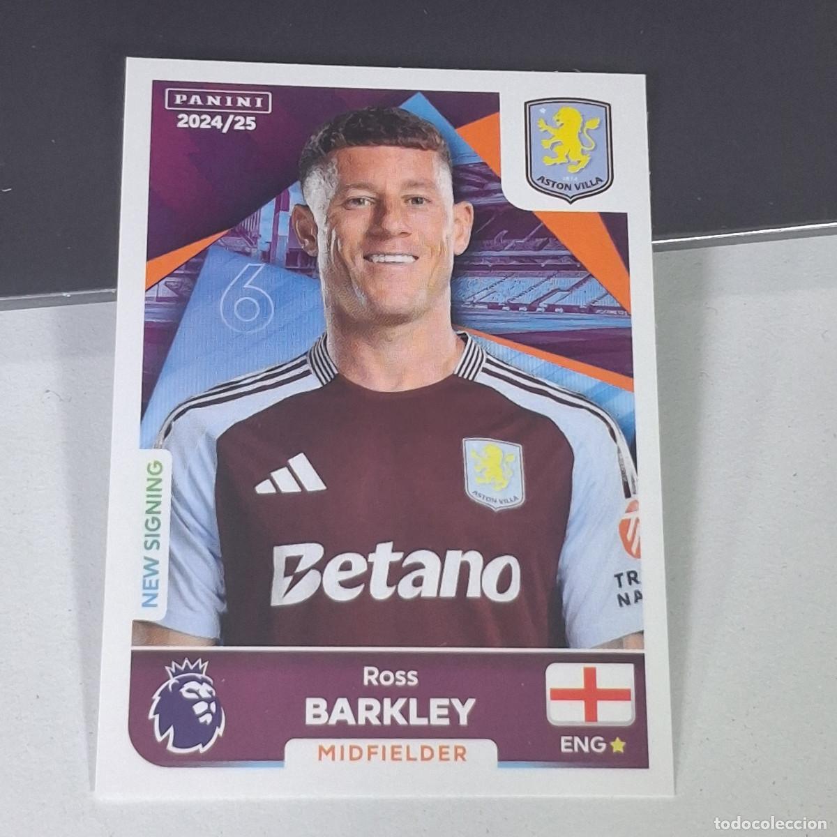 Cromos de f&uacute;tbol: B58 93 ROSS BARKLEY ASTON VILLA STICKER PANINI PREMIER LEAGUE 24 25 2024 2025