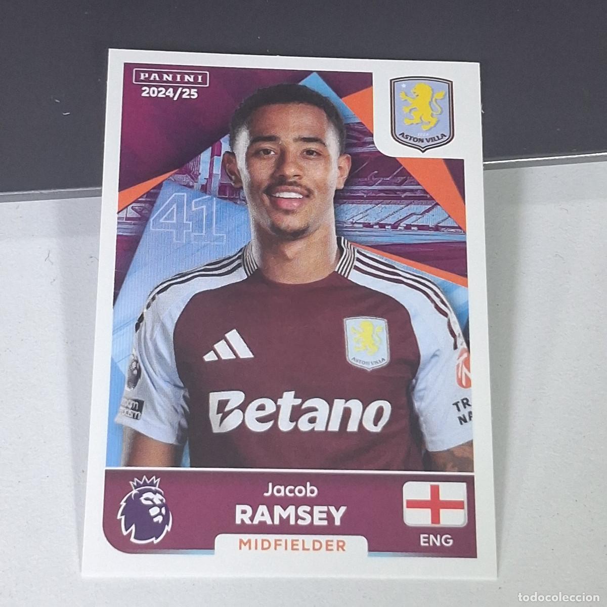 Cromos de f&uacute;tbol: B58 100 JACOB RAMSEY ASTON VILLA STICKER PANINI PREMIER LEAGUE 24 25 2024 2025