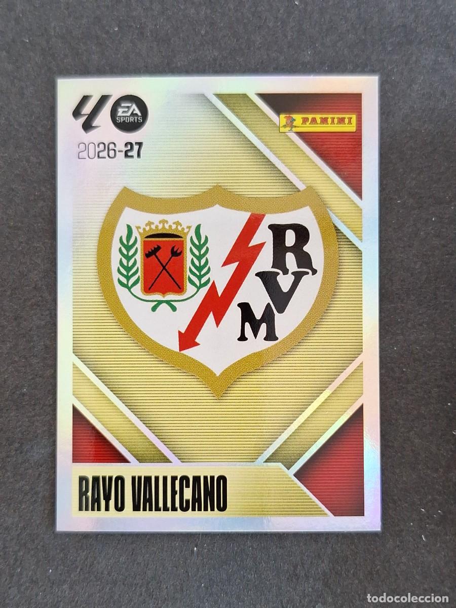 Cromos de f&uacute;tbol: L1 ESCUDO RAYO VALLECANO LIGA ESTE 2026 2027 26 27 NUNCA PEGADO SIN PEGAR