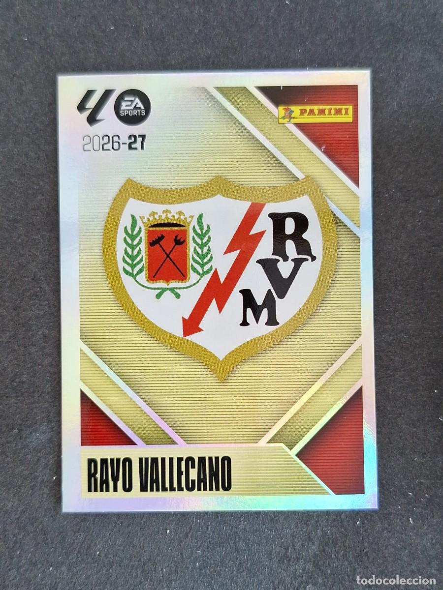 Cromos de f&uacute;tbol: L1 ESCUDO RAYO VALLECANO LIGA ESTE 2026 2027 26 27 NUNCA PEGADO SIN PEGAR