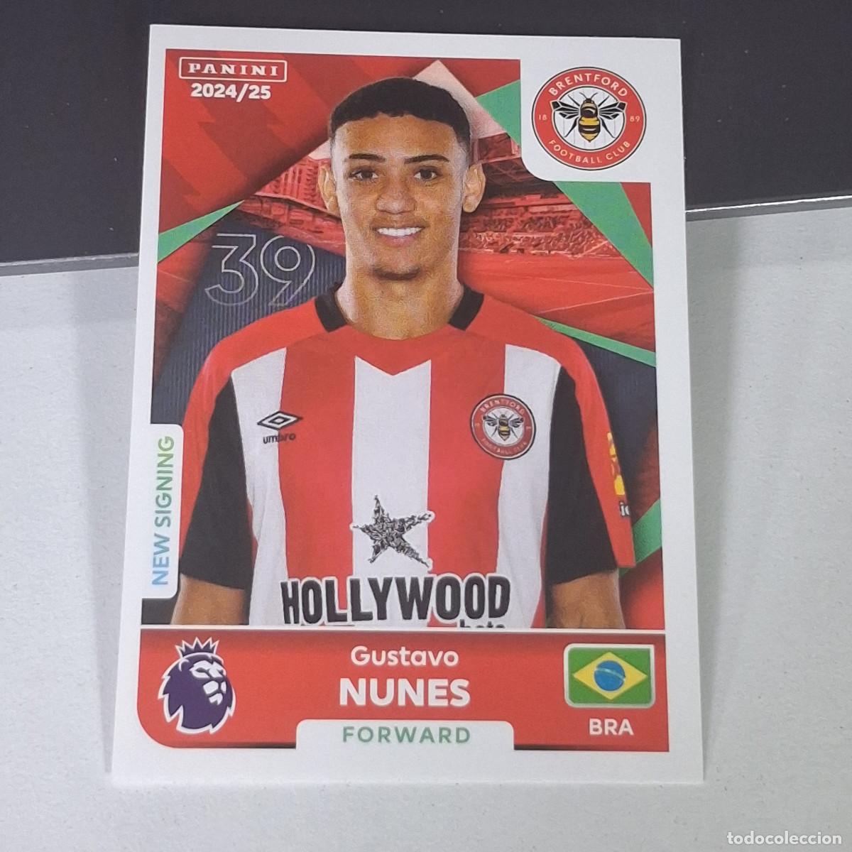 Cromos de f&uacute;tbol: B58 137 GUSTAVO NUNES BRENTFORD STICKER PANINI PREMIER LEAGUE 24 25 2024 2025