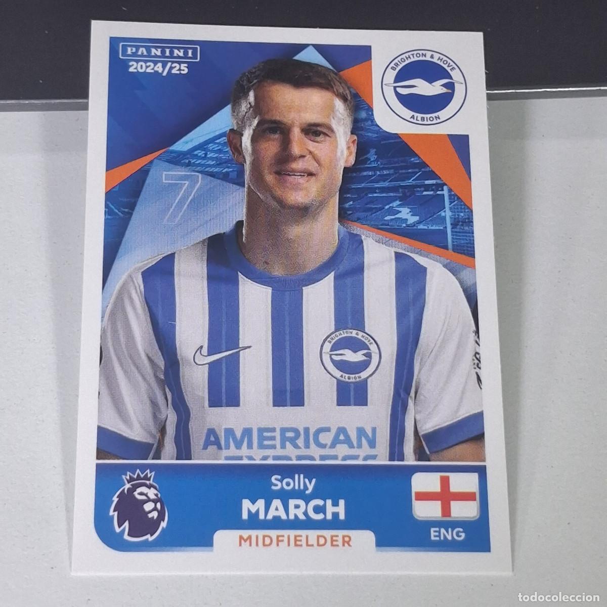 Cromos de f&uacute;tbol: B58 149 SOLLY MARCH BRIGHTON & HOVE ALBION STICKER PANINI PREMIER LEAGUE 24 25 2024 2025