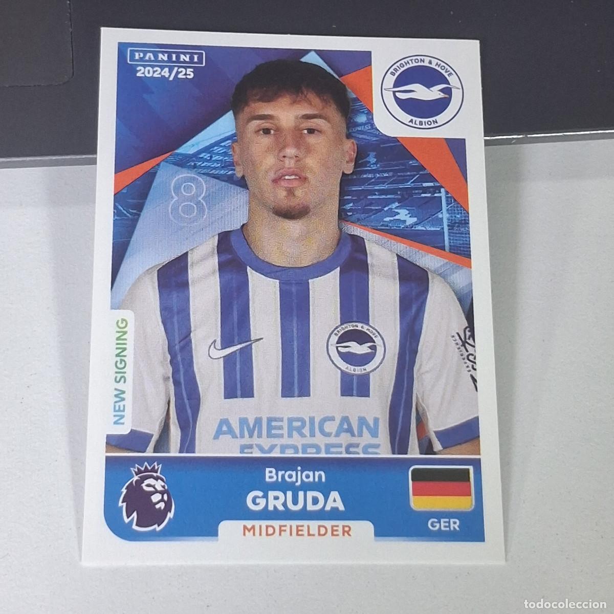 Cromos de f&uacute;tbol: B58 150 BRAJAN GRUDA BRIGHTON & HOVE ALBION STICKER PANINI PREMIER LEAGUE 24 25 2024 2025
