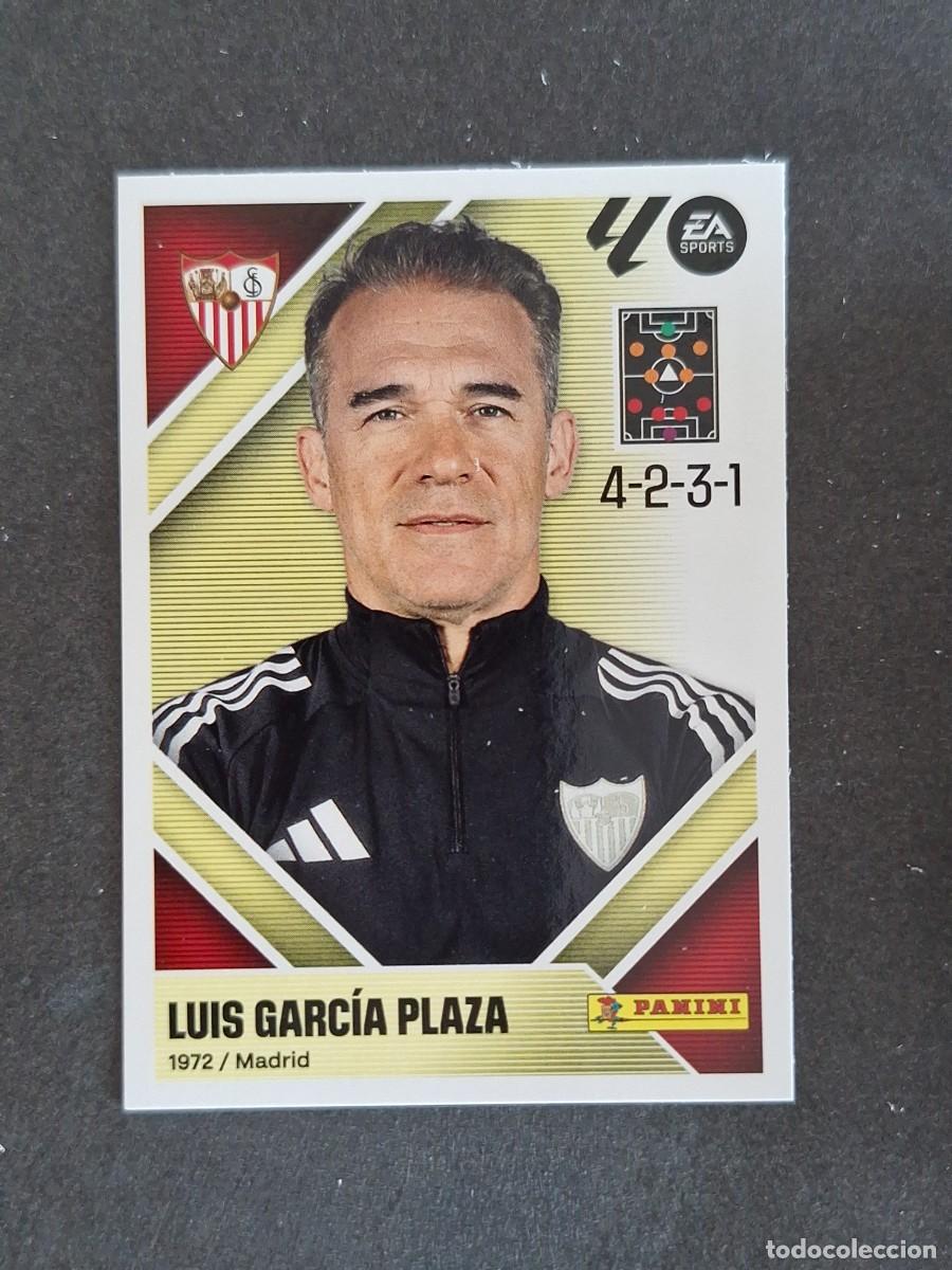 Cromos de f&uacute;tbol: L1 LUIS GARCIA PLAZA ENTRENADOR SEVILLA F. C. LIGA ESTE 2026 2027 26 27 NUNCA PEGADO SIN PEGAR