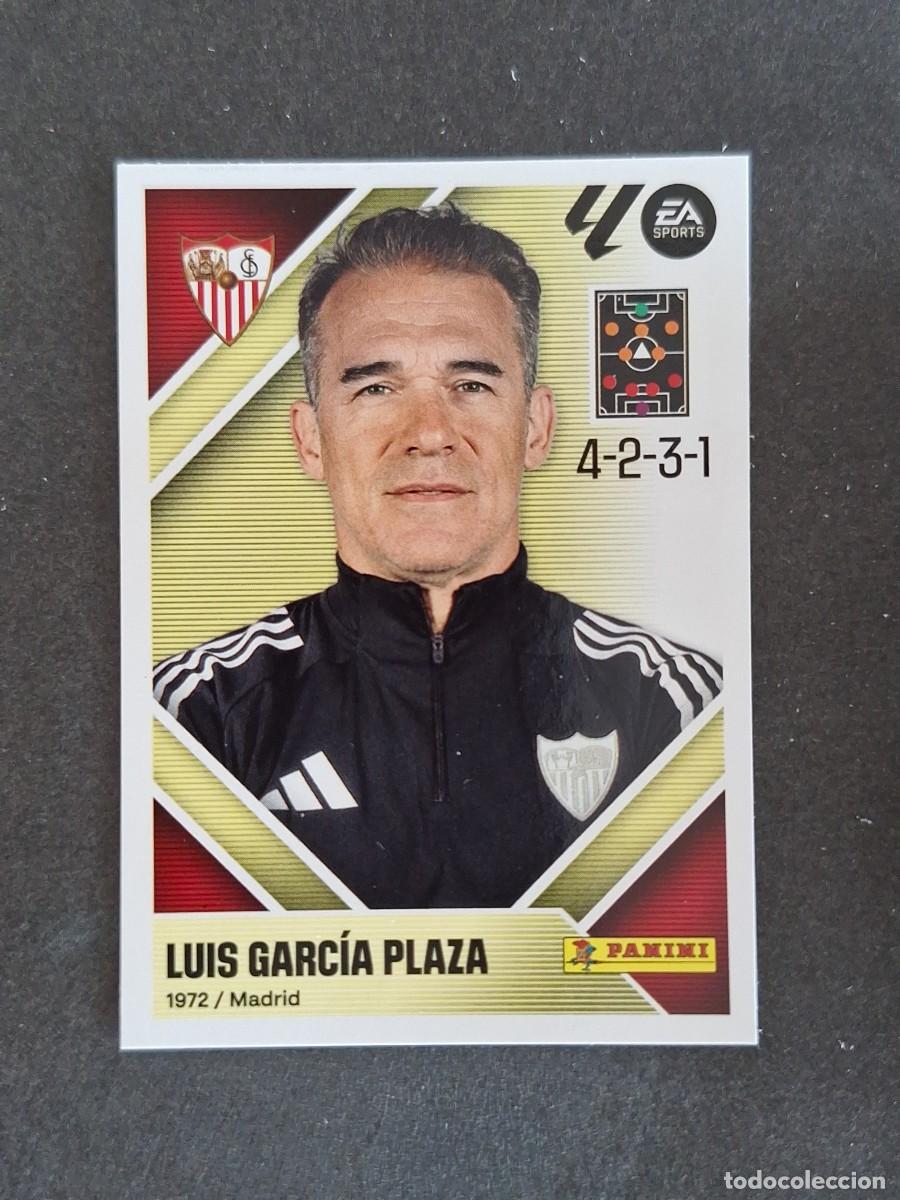 Cromos de f&uacute;tbol: L1 LUIS GARCIA PLAZA ENTRENADOR SEVILLA F. C. LIGA ESTE 2026 2027 26 27 NUNCA PEGADO SIN PEGAR