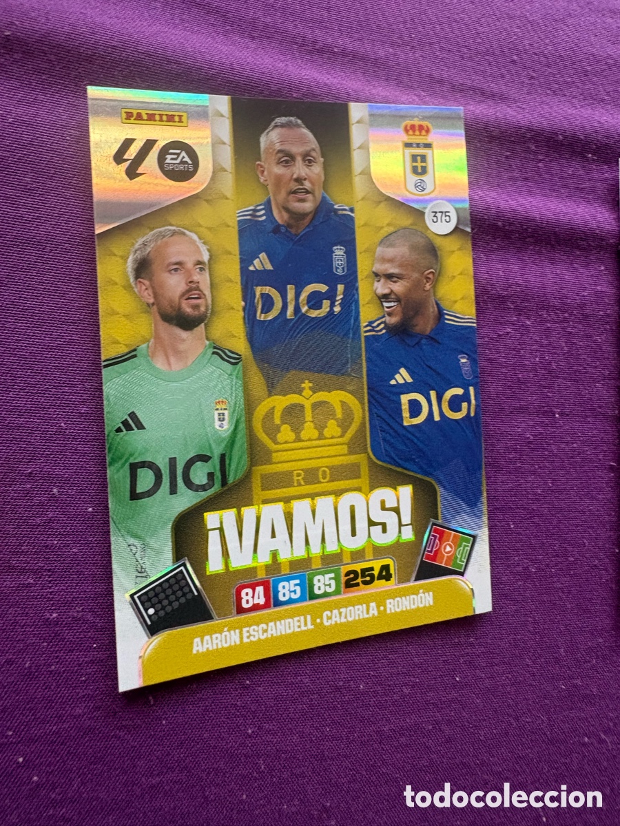 Cromos de f&uacute;tbol: Vamos n&uacute;mero 375 del Oviedo cromo adrenalyn XL 25-26 2025-2026