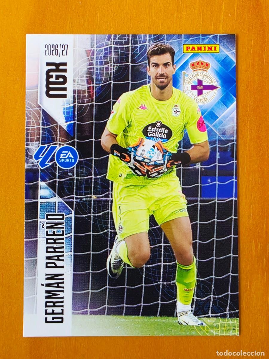 Cromos de f&uacute;tbol: 129 Germ&aacute;n Parre&ntilde;o, Deportivo de A Coru&ntilde;a, Panini Megacracks MGK 2026 2027 26 27