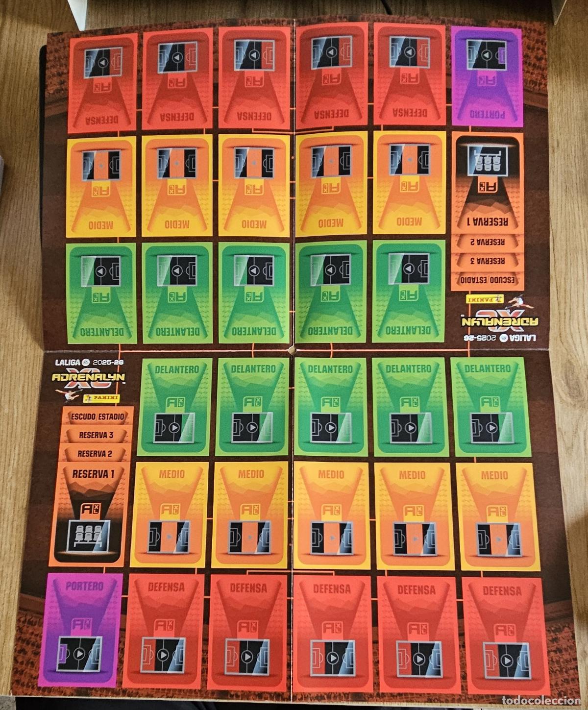 Cromos de f&uacute;tbol: Tablero de juego, gu&iacute;a oficial y check list Adrenalyn 2025-2026 (25-26). Panini LALIGA