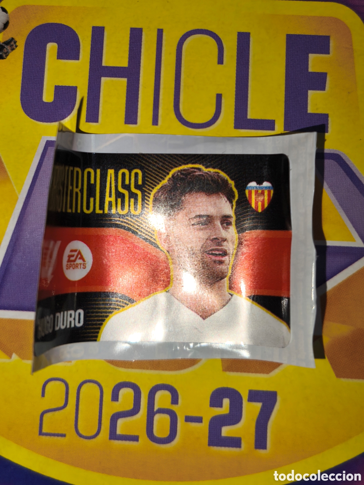Cromos de f&uacute;tbol: Hugo Duro MASTERCLASS Chicle liga este 26/27 Valencia