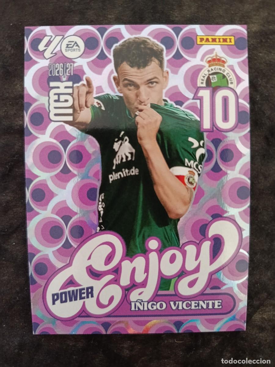 Cromos de f&uacute;tbol: MGK 2026/27 MEGACRACKS PANINI. #383P I&Ntilde;IGO VICENTE &rdquo;ENJOY POWER&rdquo;. RACING DE SANTANDER.