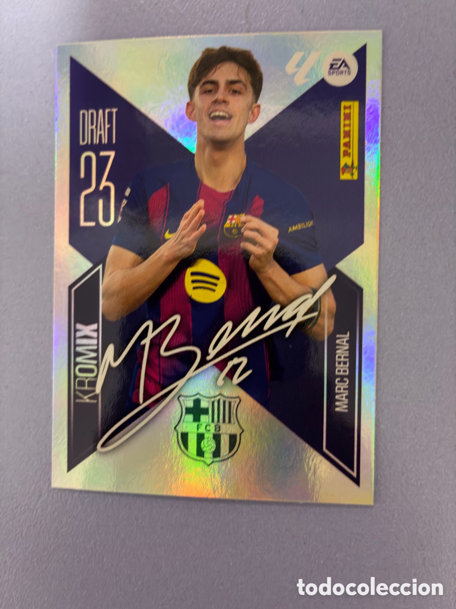 Cromos de f&uacute;tbol: Cromo Marc Bernal N.&ordm; K15 Kromix / Draft 23 Hologr&aacute;fico - FC Barcelona -Liga Este 2026-27