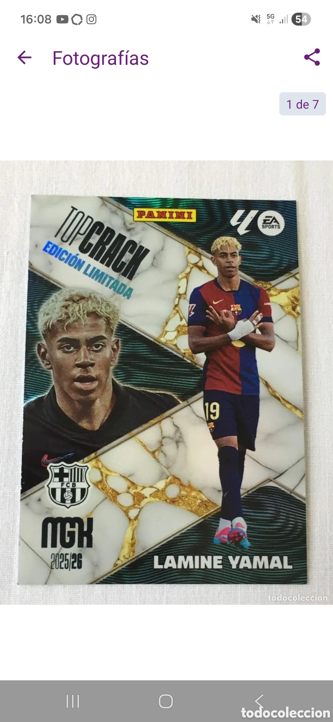 Cromos de f&uacute;tbol: Megacracks 25/26. Lamine Yamal. Barcelona. Top crack. Edici&oacute;n limitada
