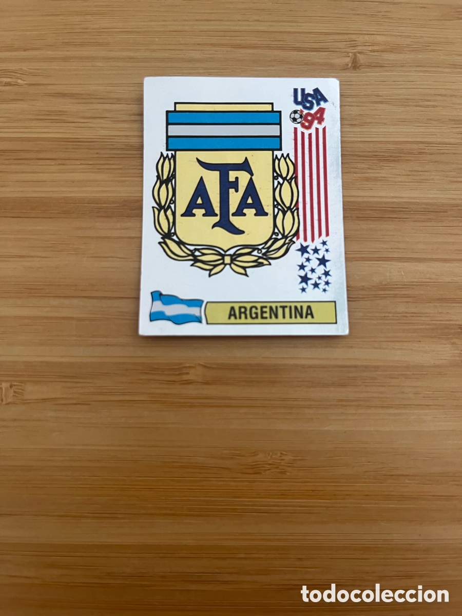 Cromos de f&uacute;tbol: ESCUDO 249 ARGENTINA MUNDIAL ESTADOS UNIDOS 94 USA 1994 PANINI NUEVO SIN PEGAR