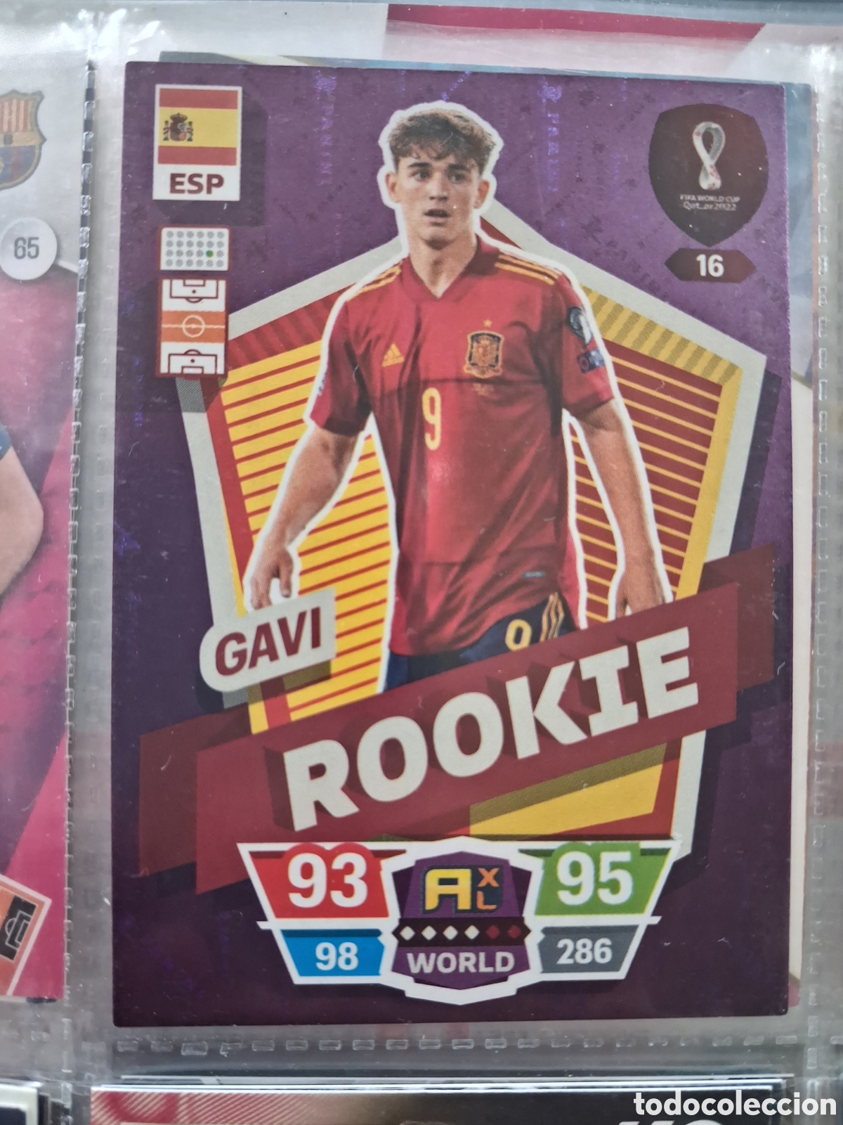 Cromos de f&uacute;tbol: Adrenalyn FIFA World Cup Qatar 2022 panini Gavi rookie n&deg; 16 Espa&ntilde;a