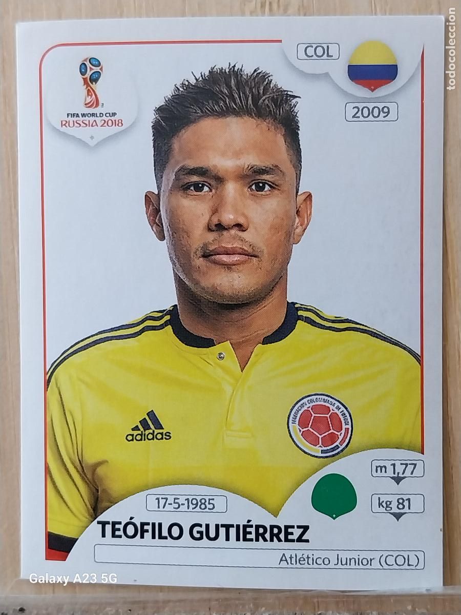 Cromos de f&uacute;tbol: GUTIERREZ COLOMBIA RUSSIA RUSIA 2018 WORLD CUP CROMO 647 SIN PEGAR NUNCA ORIGINAL PANINI